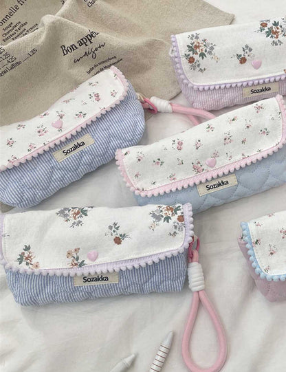 Floral Large Capacity Multi-Function Pencil Pouch