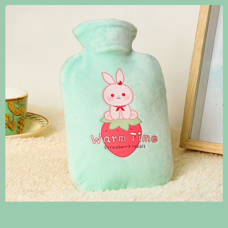 Cute Cartoon Printed Fleece Cover Hot Water Bag