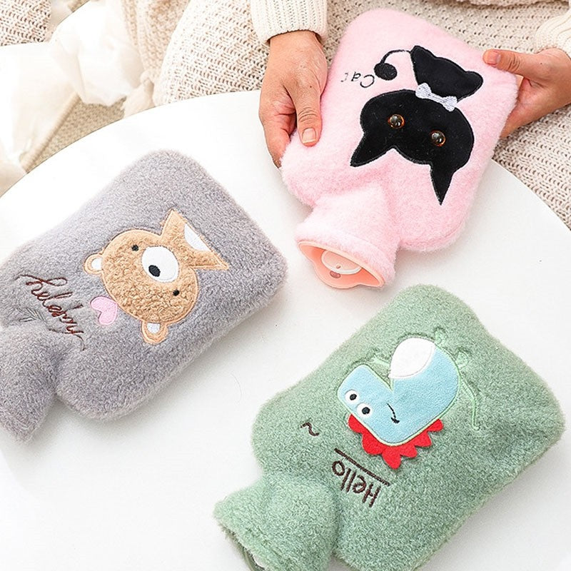 Cartoon Printed Flannelette Infusing Water Hot Water Bag