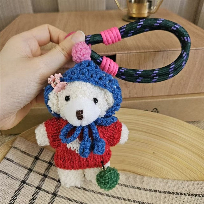Handmade Cute Dog Keychain Rope Pendant