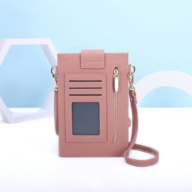 Solid Color Simple Crossbody Mobile Phone Bag