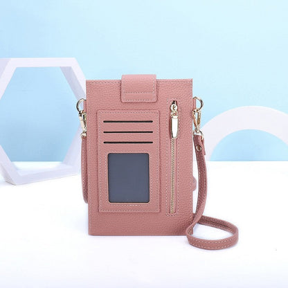 Solid Color Simple Crossbody Mobile Phone Bag