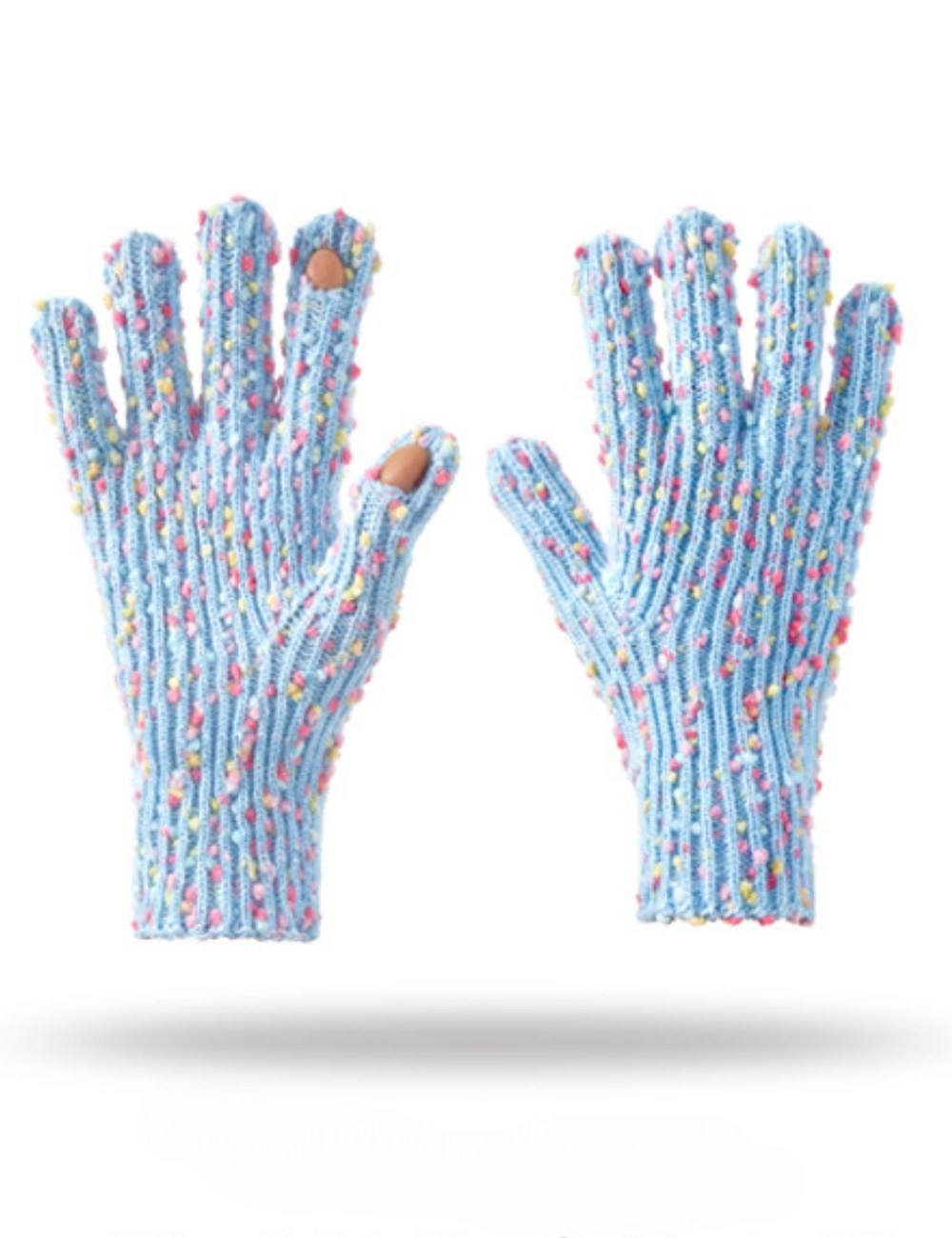 Colorful Mini Ball Sweet Knit Gloves