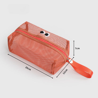 Cute Eyes Simple Portable Mesh Handbags