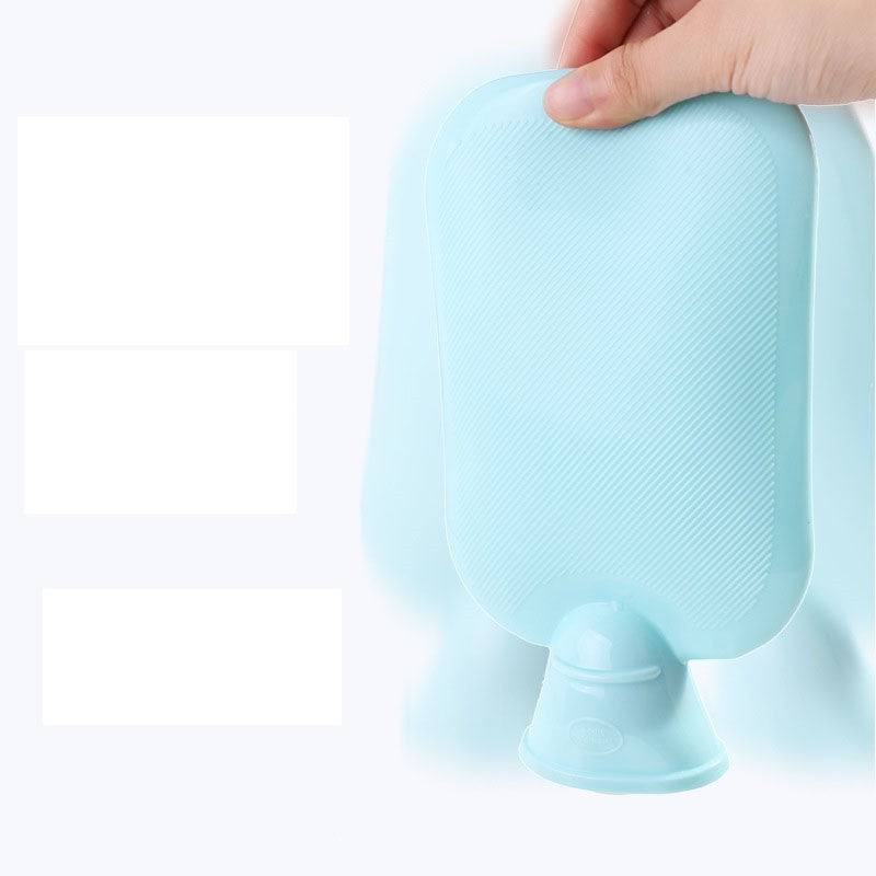 Solid Color Simple Striped Hot Water Bag