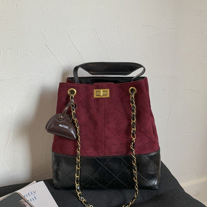 Vintage Crossbody Satchel With Charm