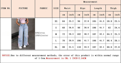 Bow Decoration Washed Street Straight Leg Jeans