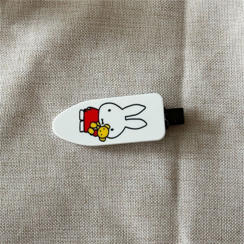 Cartoon Bunny Print Duckbill Hair Clip