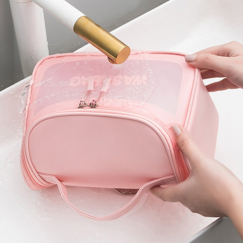 Fashion Square Waterproof Large Capacity Cosmetic Bag