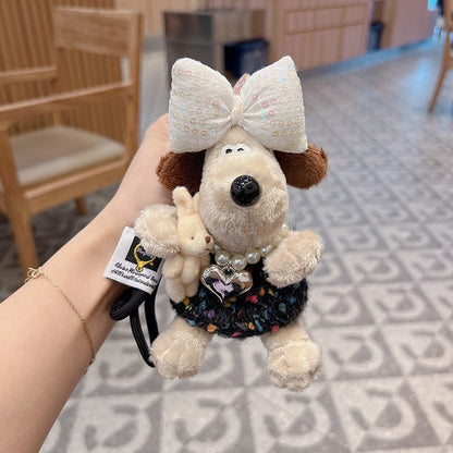 Cute Plush Dog Keychain