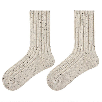 Colorful Dots Solid Color Slouch Socks