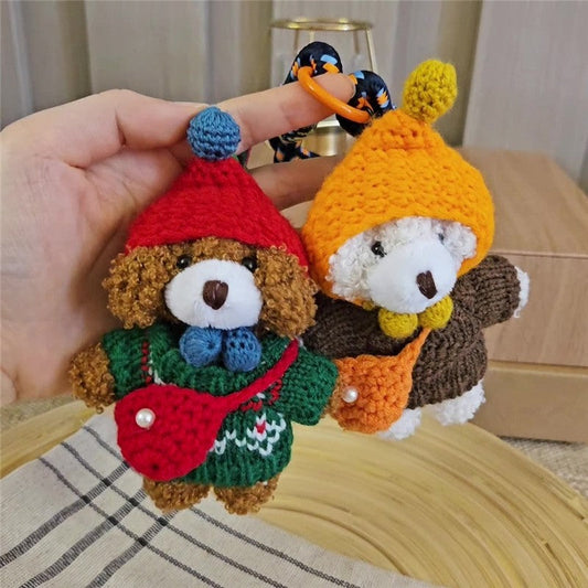 Colorful Dog Keychain With Crossbody Bag