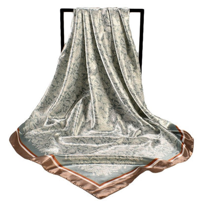 Vintage Print Fashion Square Scarf