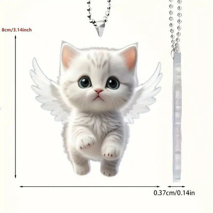 Blue Cat Car Interior Keychain Bag Hanger