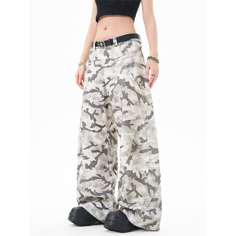 Snow Camouflage A-Line Cargo Pants