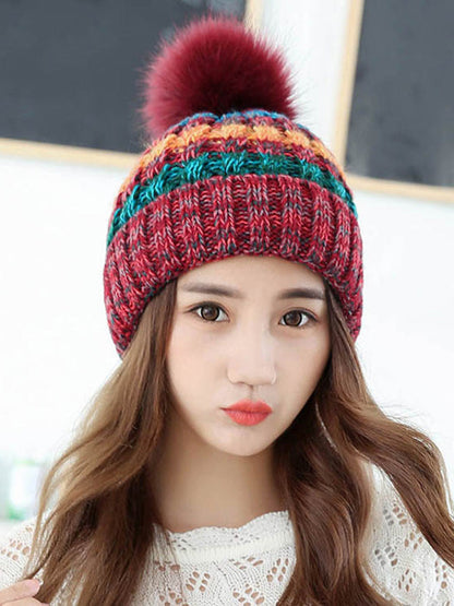 Original Three Pieces Knitting Hat+Mask+Scarf