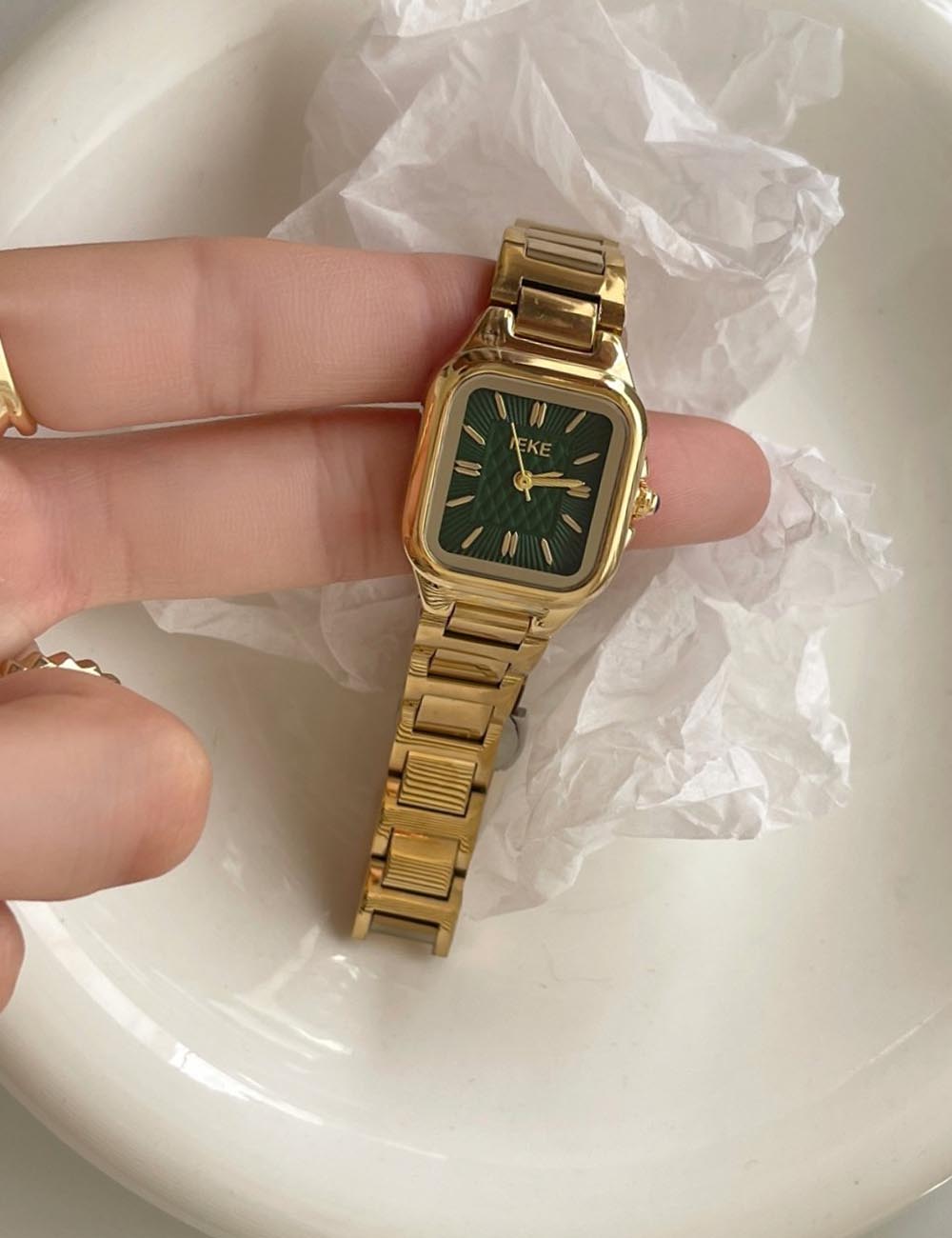 Trendy Square Dial Stainless Steel Bracelet Watch