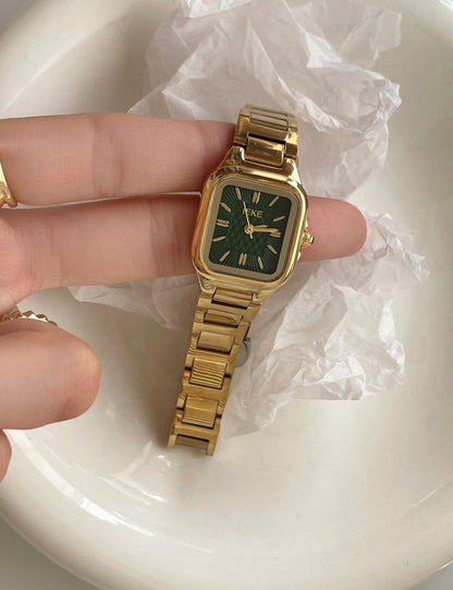 Trendy Square Dial Stainless Steel Bracelet Watch