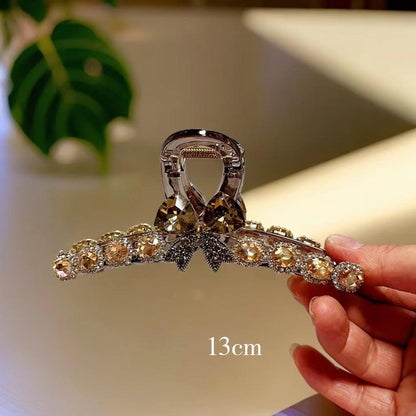 Exquisite Rhinestone Bow Hair Claw