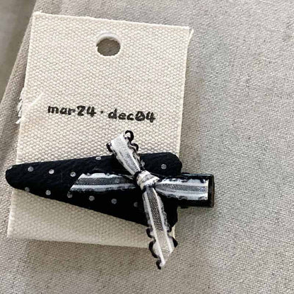 Lace Bow Knot Polka Dot Hair Clip