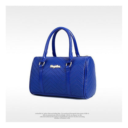 6-Piece Solid Color Embossed Handbag Set