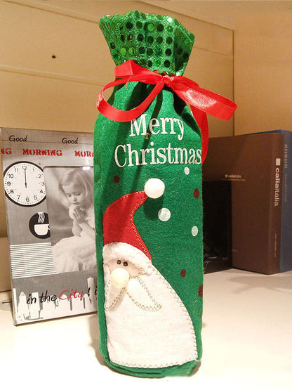 Christmas Decoration Wine Bags