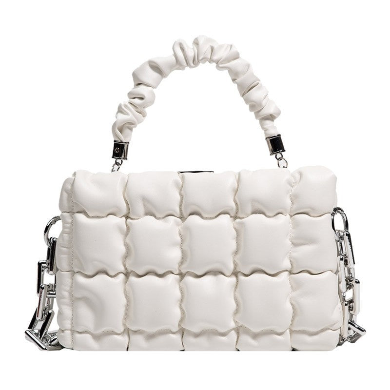 Elegant Grid Mini Handle Bag