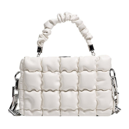 Elegant Grid Mini Handle Bag