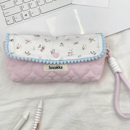 Floral Large Capacity Multi-Function Pencil Pouch