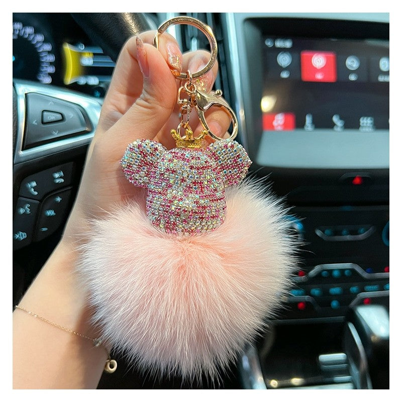 Diamond Bear Fur Keychain