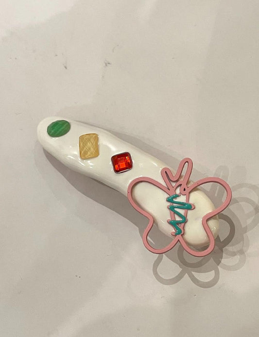 Cute Cartoon Print Resin Hair Clip