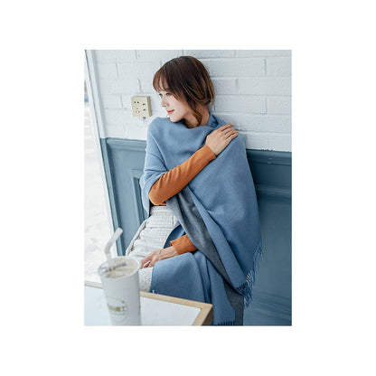 Both-side Warm Tasseled Super Long Scarf