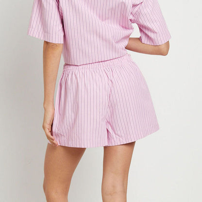 Striped Casual Simple Wide Leg Shorts