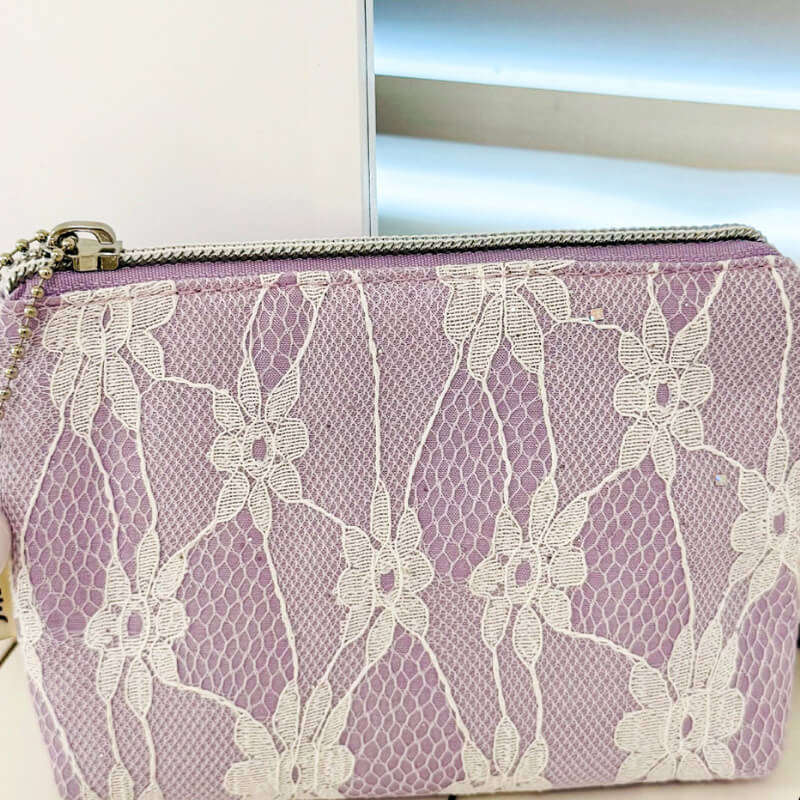 Solid Color Lace Mini Coin Purse Wallets