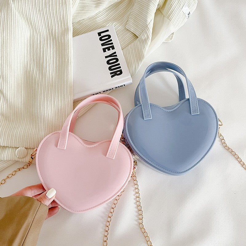 Candy Color Heart Shape Mini Handbag