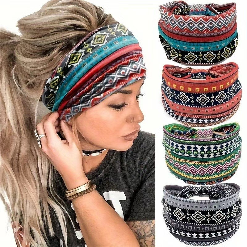Printed Knot Elastic Headband