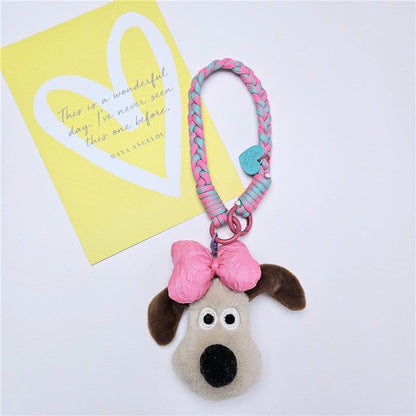 Cartoon Bow Dog Head Pendant