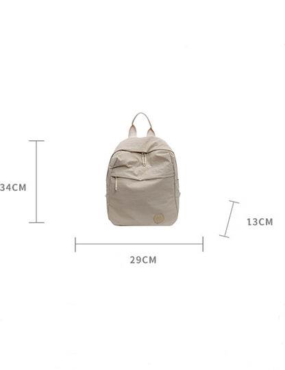 Casual Solid Color Portable Travel Backpack