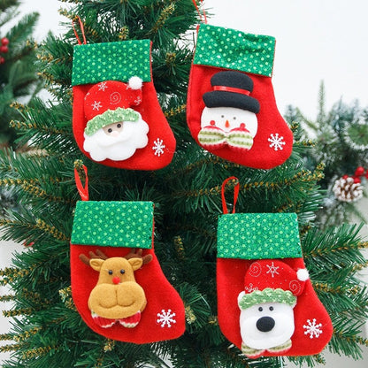 Christmas Socks Gift Bag Small Christmas Socks Pendant Christmas Tree Pendant