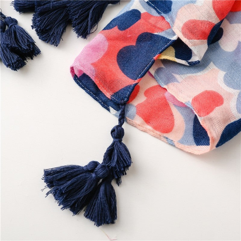 Fashion Camouflage Print Fringed Scarf