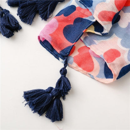 Fashion Camouflage Print Fringed Scarf