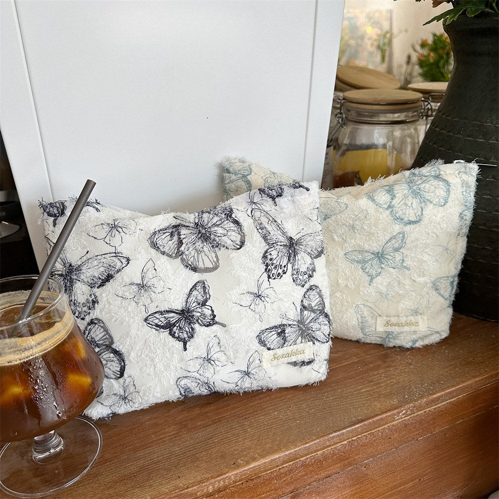 Lace Butterfly Large Capacity Make Up Bag