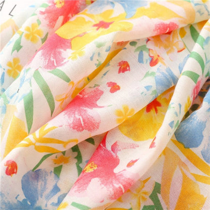 Colorful Tropical Plant Flower Beach Scarf