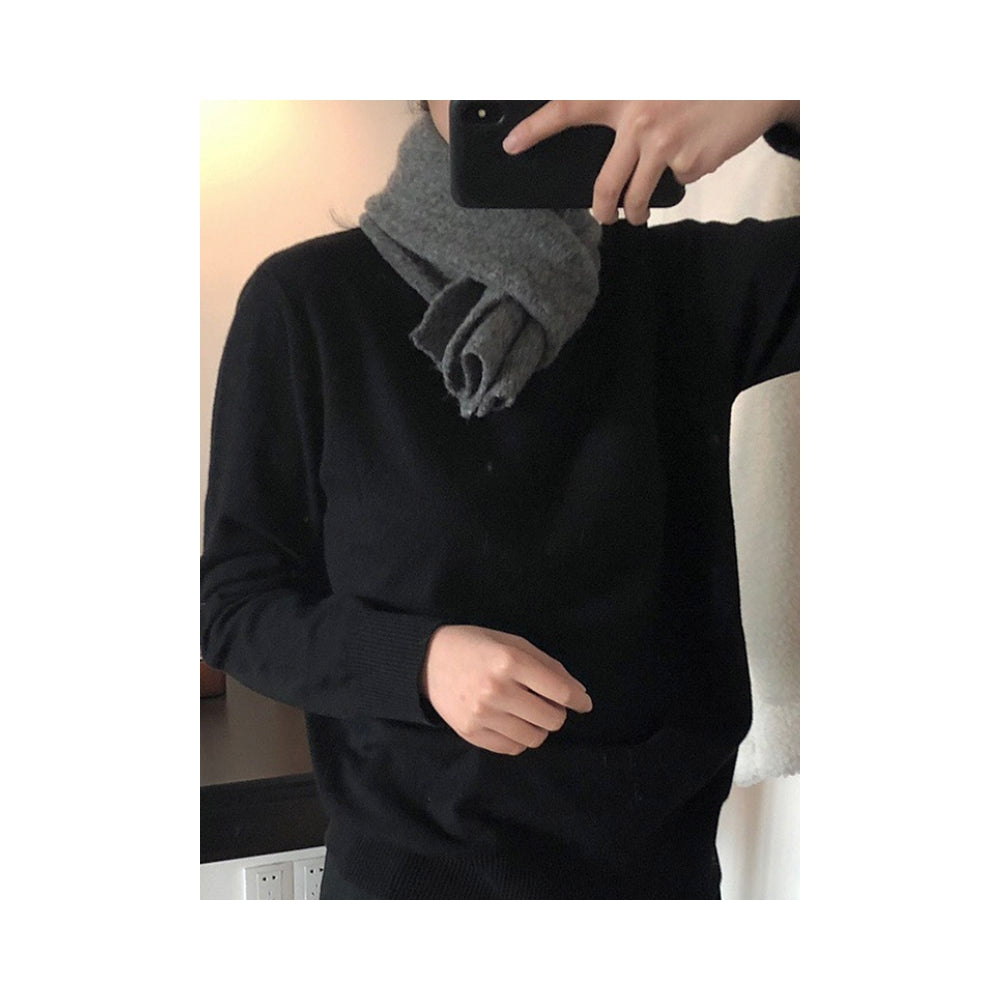 Stylish Solid Warm Short Scarf