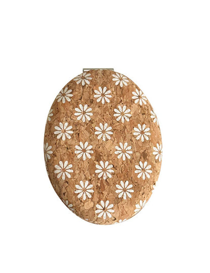 Vintage Floral Print Foldable Makeup Mirror