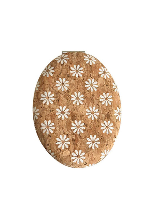 Vintage Floral Print Foldable Makeup Mirror