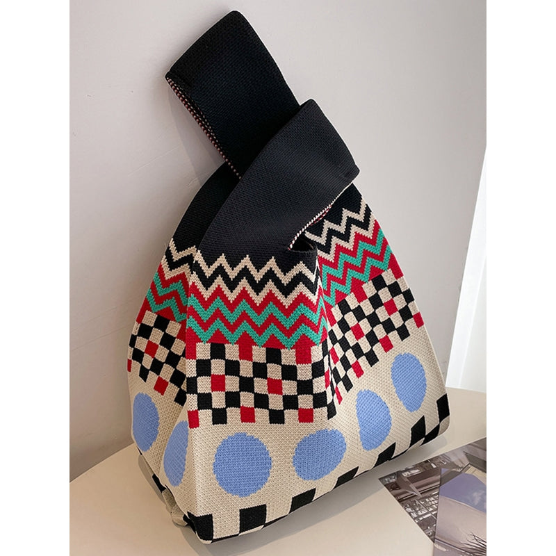 Checkerboard Striped Bags Handbags