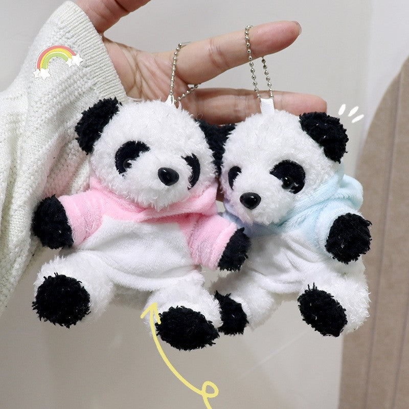 Panda Plush Hoodie Pendant Charm