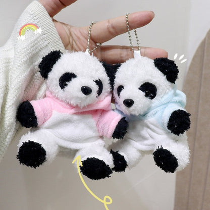 Panda Plush Hoodie Pendant Charm