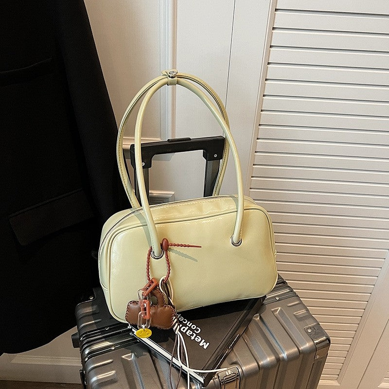 Vintage Crossbody Satchel With Charm